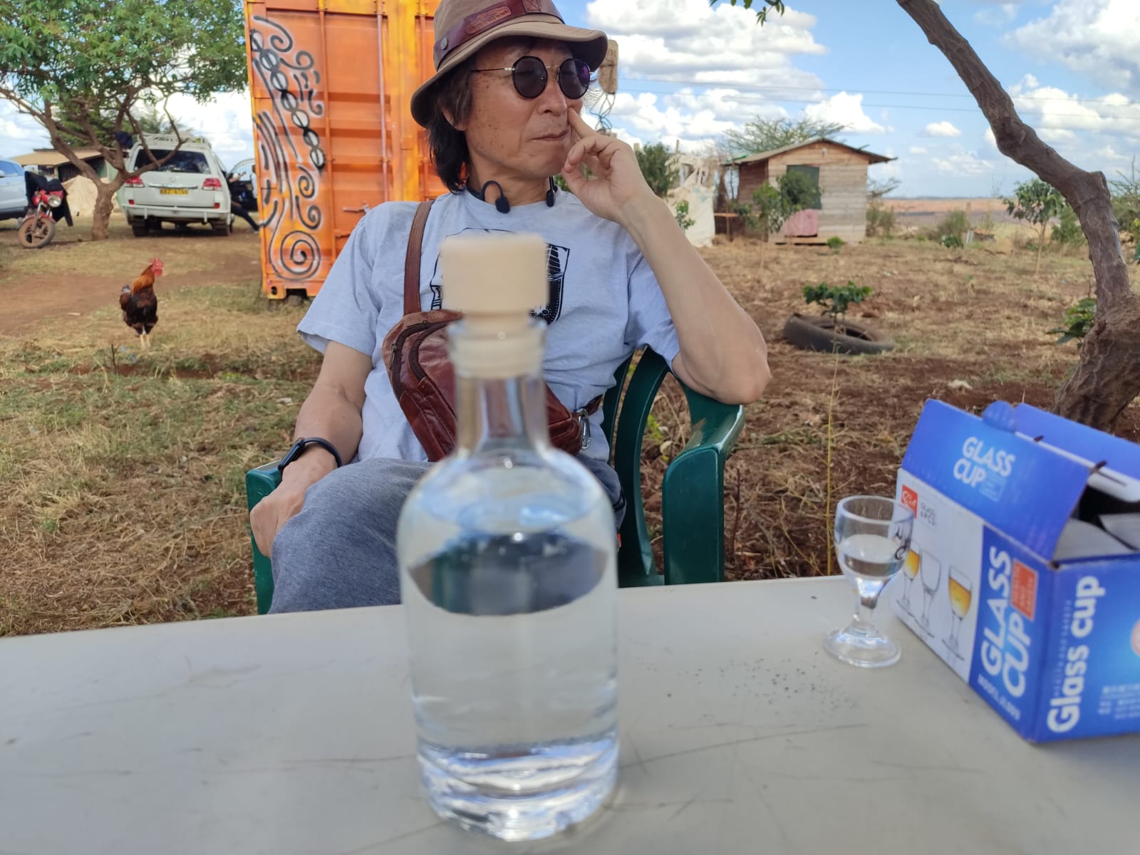 University of Arizona student looking into a telescope